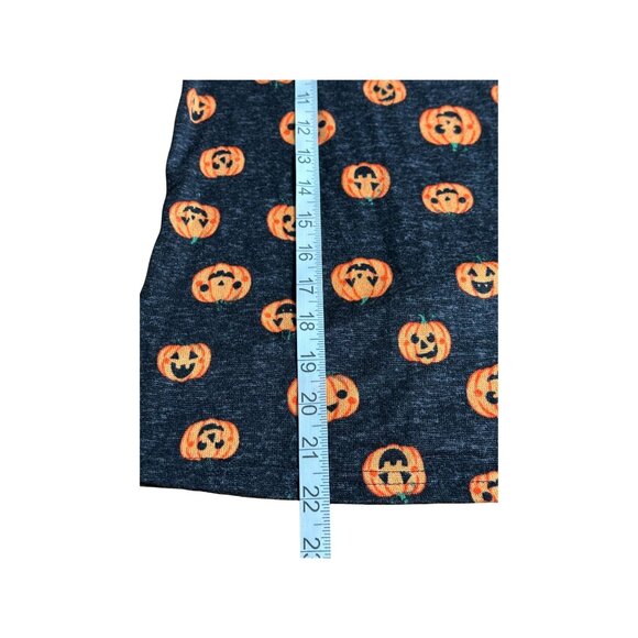 Halloween Themed Pumpkin Print Long Sleeve Pajama Top Medium - Picture 4 of 5